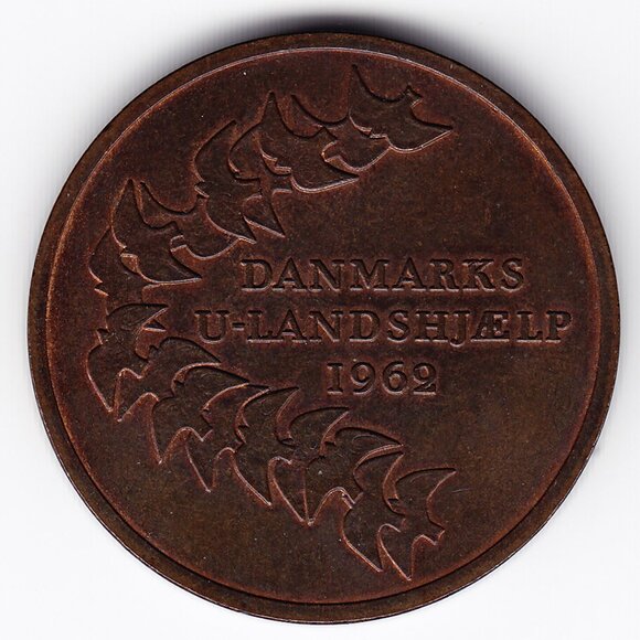 1962 Denmark U-Landshjaelp/Dag Hammarskjold Medal 39mm (b3) - Picture 2 of 2